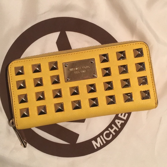 Michael Kors Handbags - Michael Kors Studded Leather Wallet